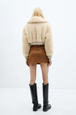 Bomber efecto piel de Mango en Chaquetas para argentina