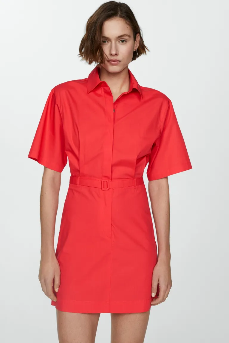 Vestido camisero con cinturón de Mango en Vestidos para argentina