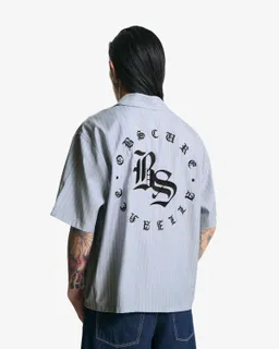 Camisa manga corta bordada de Bershka en Camisas para argentina