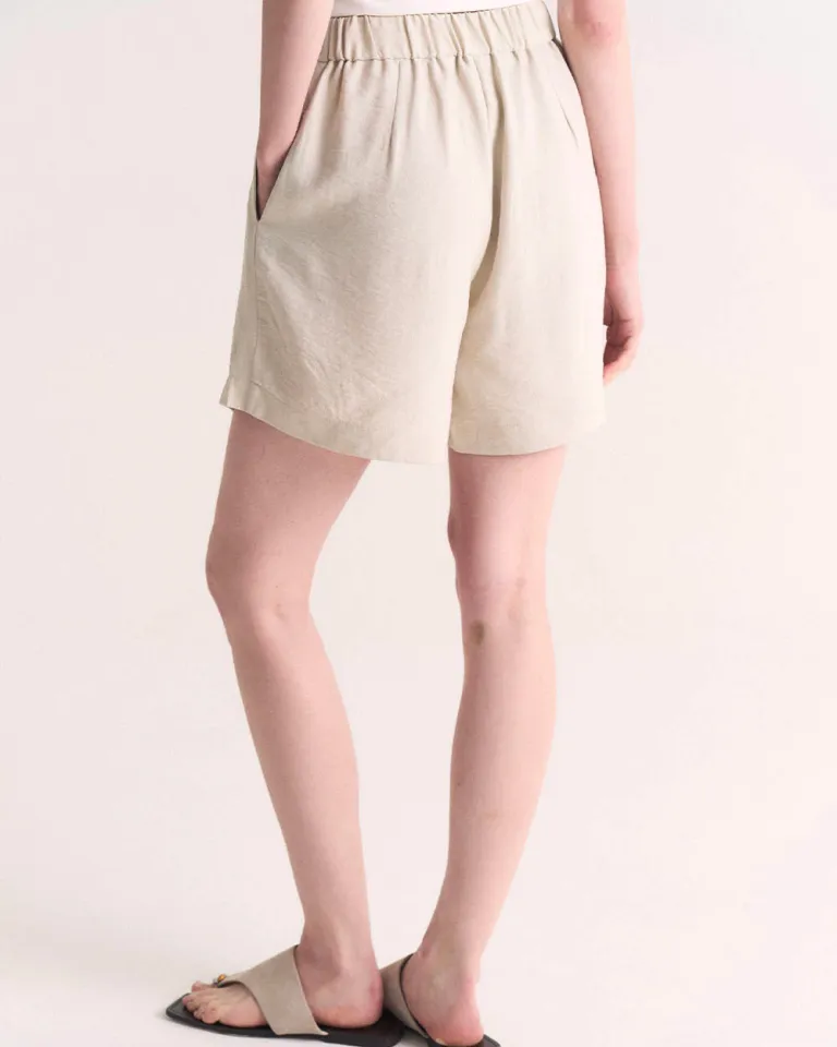 Bermuda Beige con Pliegues y Lazo Ajustable de Sky en Shorts para argentina