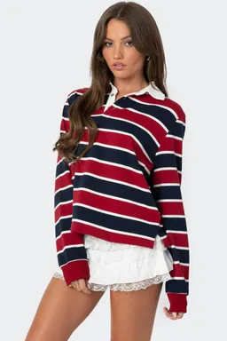 Camisa rayas con cuello hanna de Edikted en Camisas para argentina