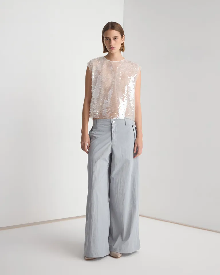 Remera de tul con detalles de lentejuelas - Pieza estrella para tu armario de Prüne en Remeras para argentina