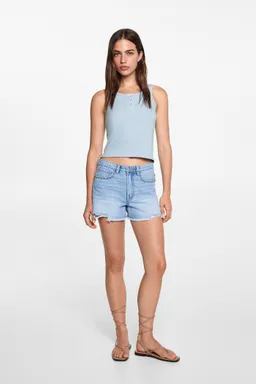 Top canalé algodón de Mango Teen en Tops para argentina