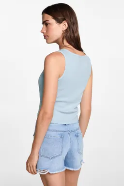 Top canalé algodón de Mango Teen en Tops para argentina