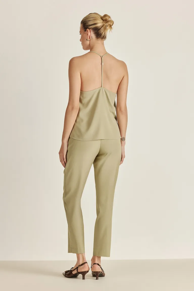 Top de género fluido con espalda baja y acabado exclusivo de Tucci en Tops para argentina