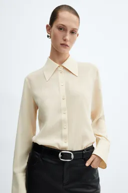 Camisa fluida con botones de Mango en Camisas para argentina