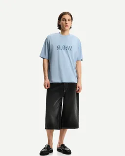 Remera texto flock manga corta de Bershka en Remeras y Polos para argentina
