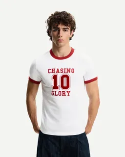 Remera manga corta rib contraste de Bershka en Remeras y Polos para argentina
