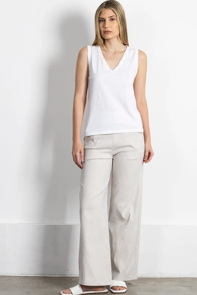 Pantalón beige de corte recto y bolsillos prácticos para mujer de Kill en Pantalones para argentina