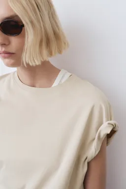 Remera algodón cuello redondo de Mango en Remeras para argentina