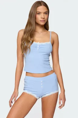 Musculosa henley olena con encaje de Edikted en Pijamas y Sleepwear para argentina