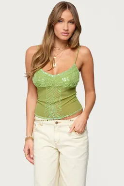 Top azelia chifón transparente de Edikted en Tops para argentina