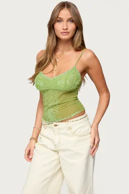 Top azelia chifón transparente de Edikted en Tops para argentina
