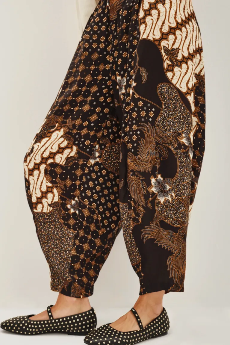 Pantalón de diseño holgado con estampa única y silueta amplia de Rapsodia en Pantalones para argentina