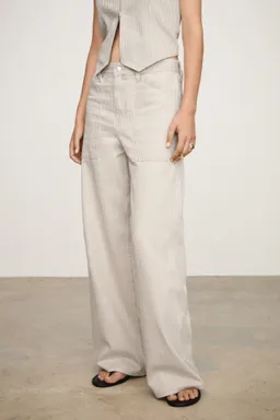 Jeans wideleg rayas de Mango en Pantalones para argentina