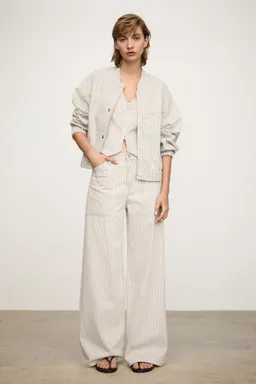 Jeans wideleg rayas de Mango en Pantalones para argentina