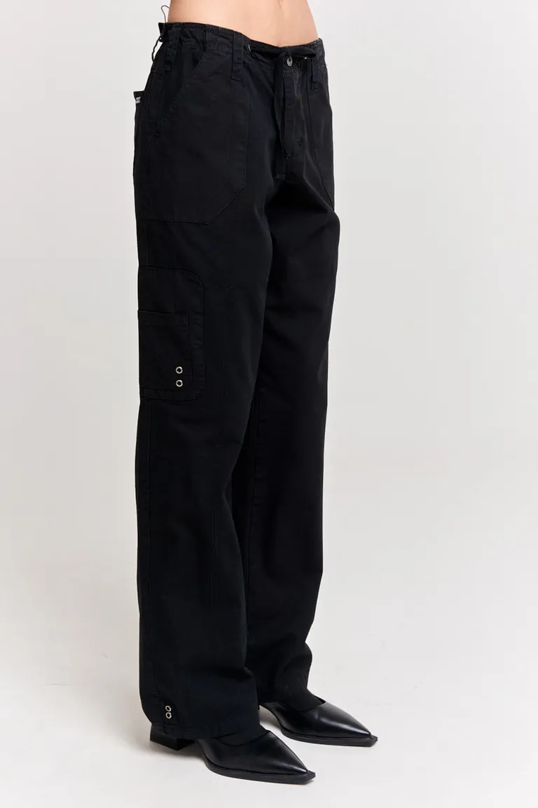 Pantalón de gabardina con ojales metálicos y detalles de costuras de 47 Street en Pantalones para argentina