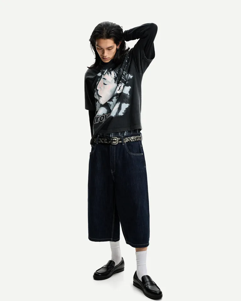 Bermuda jort denim super baggy de Bershka en Bermudas y Shorts para argentina