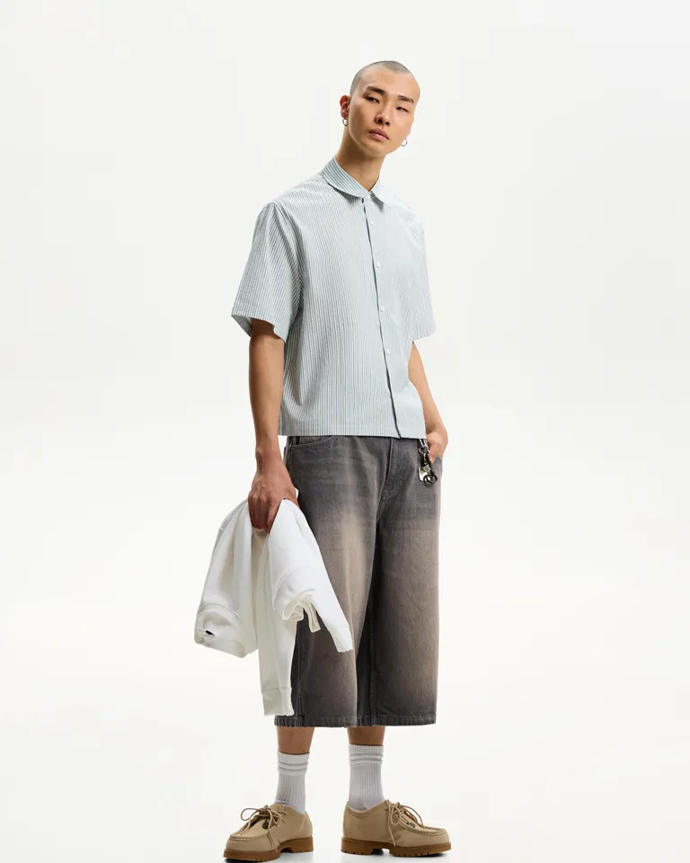 Bermuda jort denim super baggy de Bershka en Bermudas y Shorts para argentina