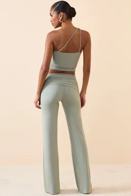 Pantalón modal pierna recta tiro medio de Oh Polly en Pantalones para argentina