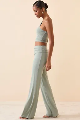 Pantalón modal pierna recta tiro medio de Oh Polly en Pantalones para argentina