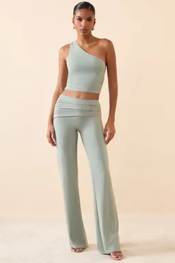 Pantalón modal pierna recta tiro medio de Oh Polly en Pantalones para argentina