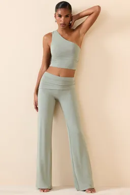 Pantalón modal pierna recta tiro medio de Oh Polly en Pantalones para argentina