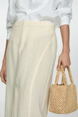 Falda lino con abertura de Mango en Faldas para argentina