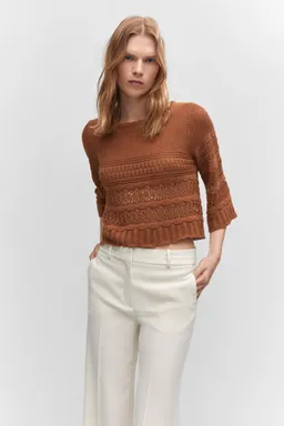 Jersey calado manga acampanada de Mango en Buzos y Sweaters para argentina