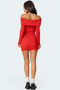 Mini vestido punto con solapa de Edikted en Vestidos para argentina