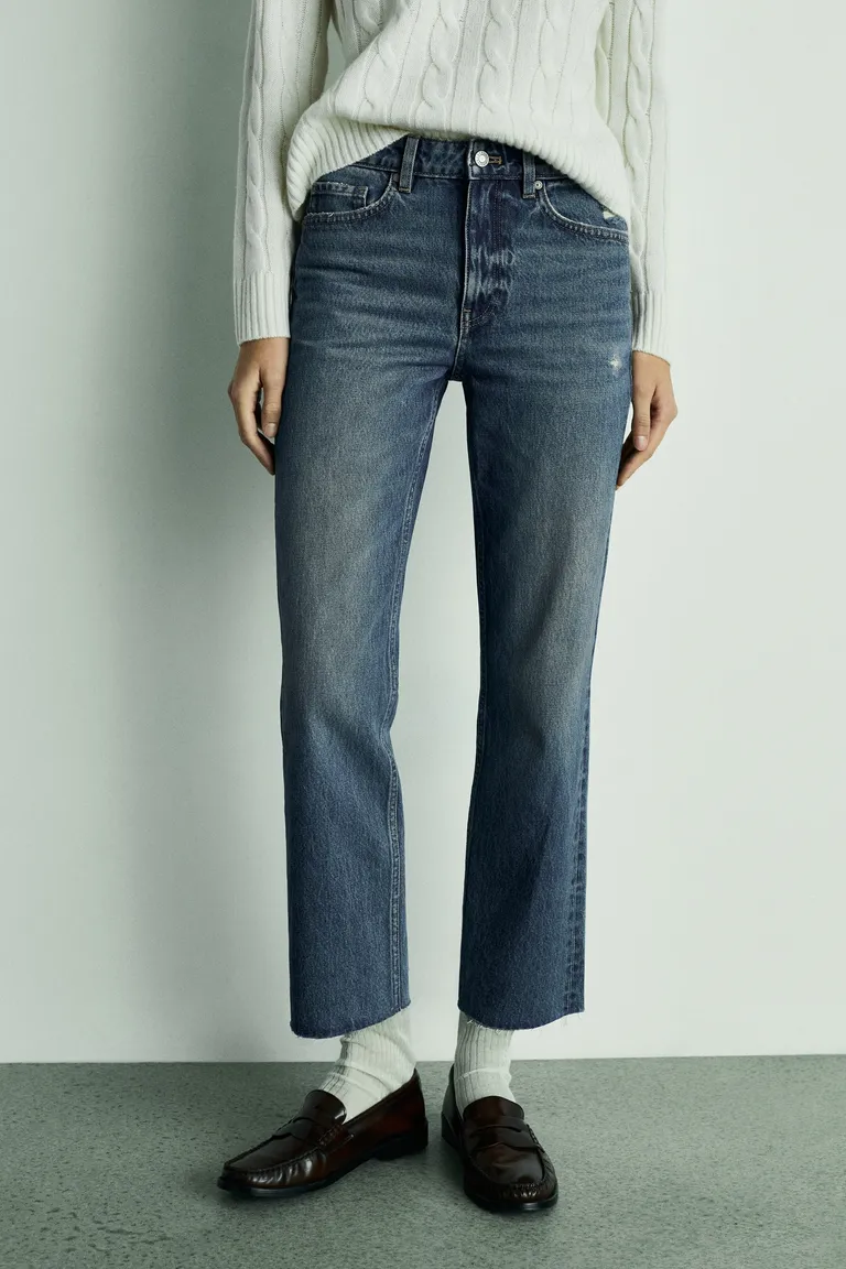 Jean blanca recto crop de Mango en Pantalones para argentina