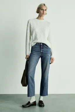 Jean blanca recto crop de Mango en Pantalones para argentina