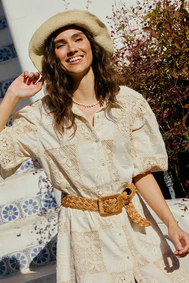 Túnica de diseño único con patchwork y bordados delicados de Indiastyle en Túnicas para argentina