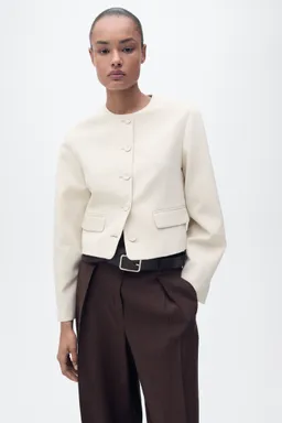 Chaqueta mezcla lino botones de Mango en Chaquetas para argentina