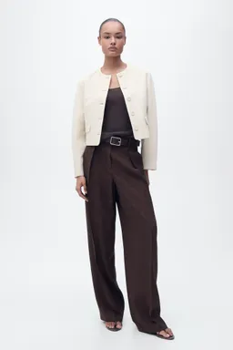 Chaqueta mezcla lino botones de Mango en Chaquetas para argentina
