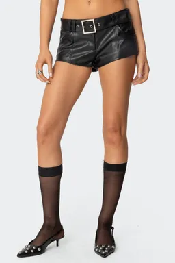 Short cuero sintético alba de Edikted en Shorts para argentina