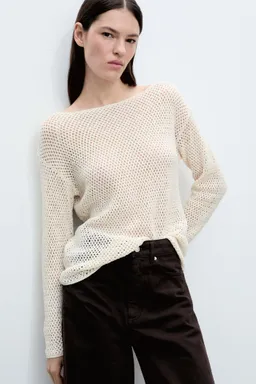 Jersey calado cuello barco de Mango en Buzos y Sweaters para argentina