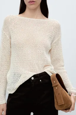 Jersey calado cuello barco de Mango en Buzos y Sweaters para argentina
