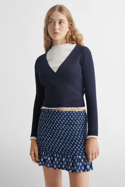 Falda fruncida estampada de Mango Teen en Faldas para argentina