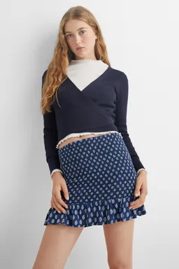 Falda fruncida estampada de Mango Teen en Faldas para argentina