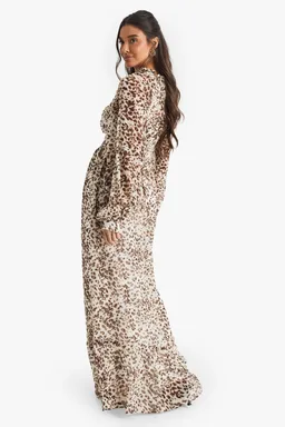 Maxi vestido leopardo dobby de Boohoo en Vestidos para argentina