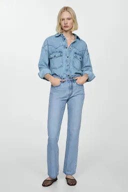 Jeans rectos tiro medio de Mango en Pantalones para argentina