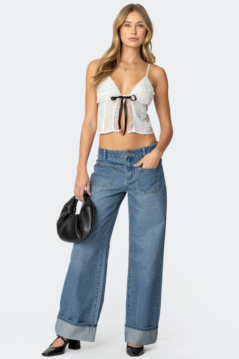 Jeans madi tiro bajo de Edikted en Pantalones para argentina