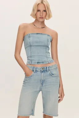 Bermudas jean corte recto de Mango en Shorts para argentina