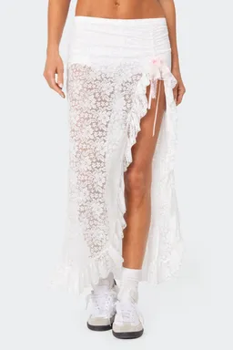 Maxifalda skort encaje traslúcido de Edikted en Faldas para argentina