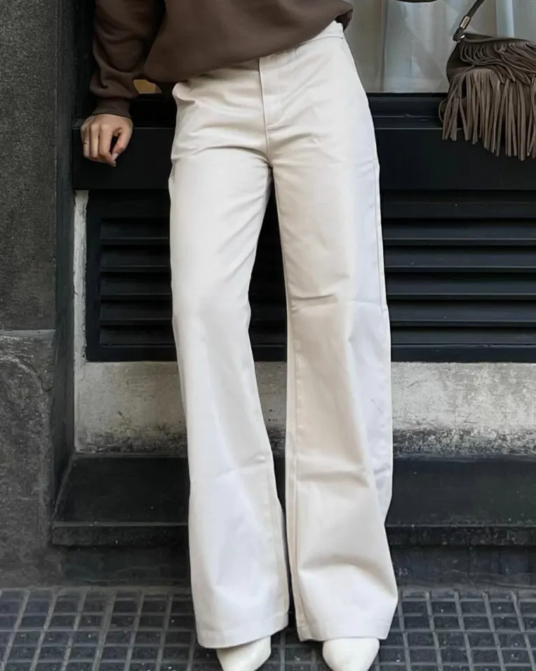 Pantalón de pierna ancha con ajuste en cintura para mujer de Sky en Pantalones para argentina