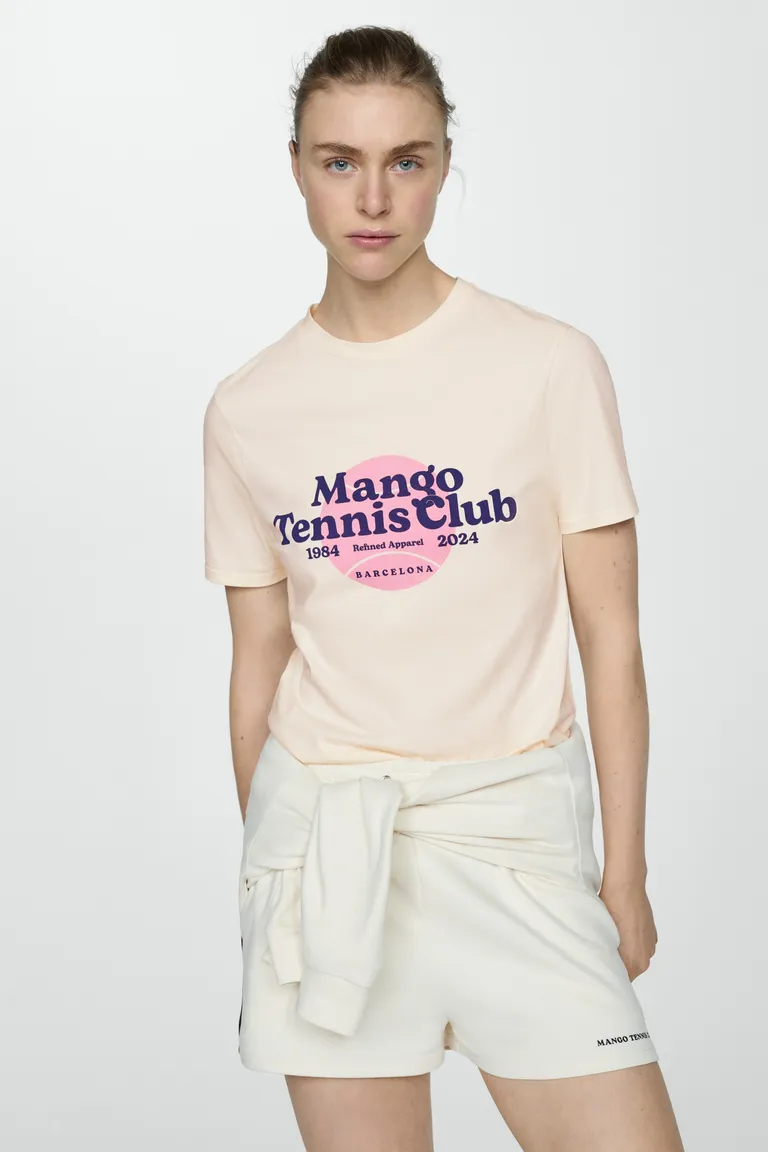 Remera algodón mensaje estampado de Mango en Remeras para argentina
