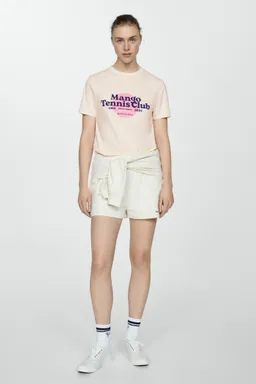 Remera algodón mensaje estampado de Mango en Remeras para argentina