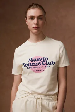 Remera algodón mensaje estampado de Mango en Remeras para argentina