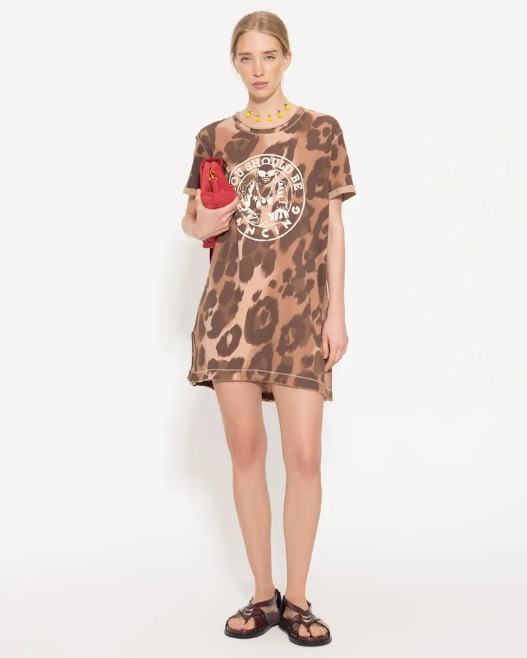 Túnica de punto con diseño animal print para mujer de Jazmin Chebar en Túnicas para argentina